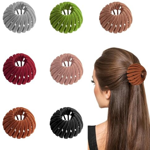 Niaciswe Vintage Vogelnest Haarklammern 7 Stück Vogelnest Haarspange Haarspangen mit Vogelnest Vogelnest Geformter Haarschmuck Pferdeschwanz Halter Haarschnitt Vogelnest für Alltag, Hochzeit, Party
