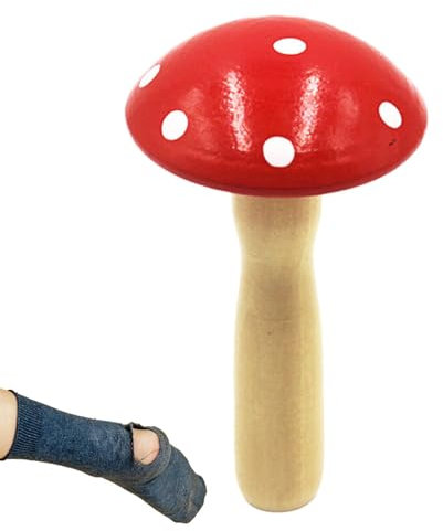 Stopfpilz - Glatter Holzpilzdspieler Mit Starkem Griff, Darner Holzpilz, K-leiner Stopfpilz Aus, Socke Darner Mushroom, Niedlicher Pilz-Darner, Für Pullover, Ärmel, Socken, Kleidung