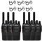 Walkie Talkie PMR Radiocomunicación Pofung PT88E,16 Canales Walkies Profesionales 1500mAh Radio Walkie-Talkie Largo Alcance,soporta VOX para Construcción Restaurante y Hotel (Negra,6 Piezas)