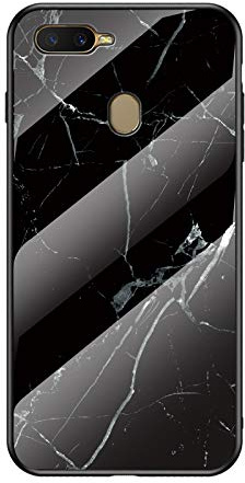 Jiajihua Hülle Kompatibel mit Oppo R15 Dream Mirror PAAM00 【PC-Panel + gehärtetes Glas + weiche TPU-Hülle】 3-in-1 stoßfeste Handyhülle Black