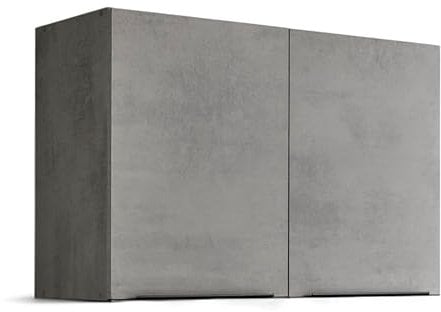 Sanibel Moderner Hängeschrank Küche in Chromix Anthrazit FSC-Zertifiziert - Geräumiger Küchenschrank mit viel Stauraum - 90 x 60 x 35 cm (B/H/T)