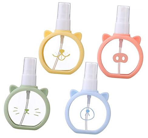 WRITWAA 4pièces Flacons Pulvérisateurs Rechargeables Plastique Pour Voyage Lot De Vaporisateurs De Maquillage Contenants De Liquide Et Faciles à Transporter