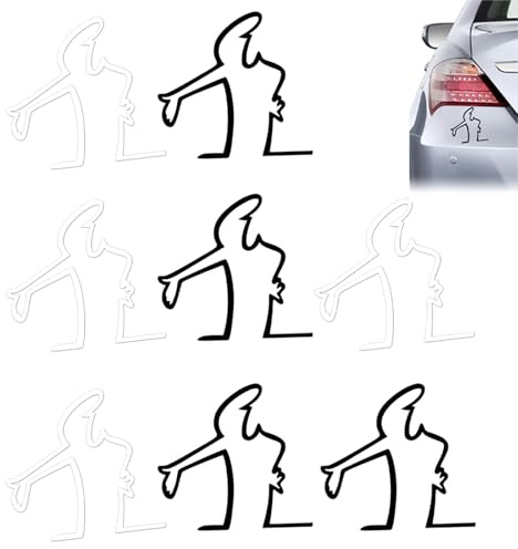 8 Stück Auto Aufkleber Lustige, Wütender Mann Kratzer Erinnerung Autoaufkleber, Wasserdichtes Vinyl Sticker für Auto, 8 x 8 cm Kreative Autolack-Kratzer-Erinnerungsaufkleber