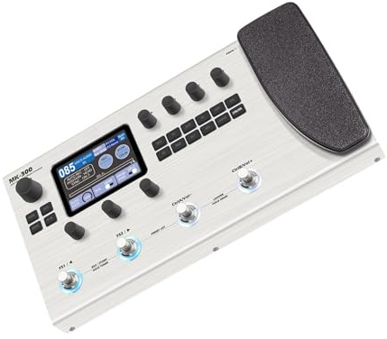 KAHDGSS 1 Set MK300 Processore per Chitarra Avanzata Pedali Espressione A Doppia modalità 128 Rhythm Pattern 300+S Funzione Looper Ann Modellazione Neurale Processore Chitarra