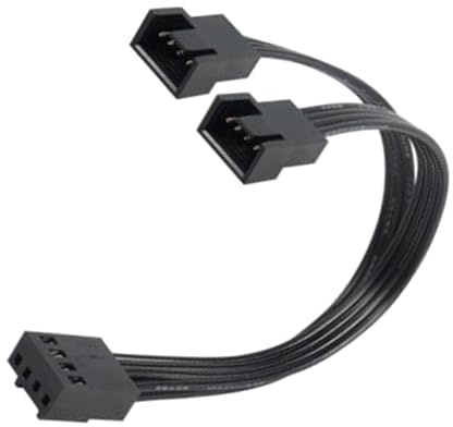 Chevnzev Cavo Sdoppiatore Ventola A 4 Pin per Scheda Madre Adattatore da 1 A 2 4 Pin Ampia Compatibilità Lunghezza 10 Cm Ramatura Stagnata Distribuzione Efficiente Alimentazione