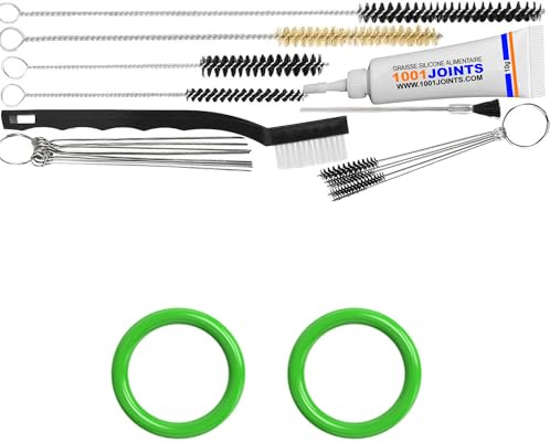 KIT 2 JOINTS ENTRETIEN CENTRALE VAPEUR BOUCHON RÉSERVOIR | FER A REPASSER REMPLACEMENT COMPATIBLE AVEC TEFAL CALOR ROWENTA MOULINEX ETC… (BROSSE XXL)
