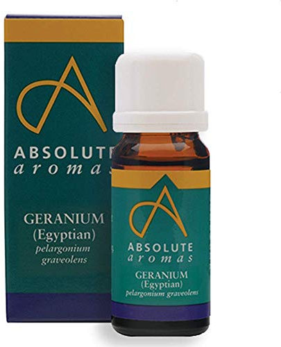 Absolute Aromas Aceite Esencial Geranio Egipcio 10ml - 100% puro, natural, sin diluir, vegano, libre de crueldad animal - Para usar en difusores y mezclas de aromaterapia