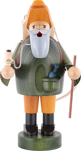 KWO Olbernhau 21021 Räuchermännchen Waldarbeiter, 18 cm