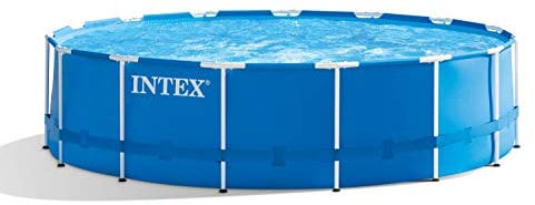 Intex Metal Frame Pool Set - Aufstellpool, Blau, Ø 457 X 122 - Zubehör Enthalten