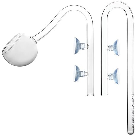 jardli Pflanze Aquarium Glas Poppy Rohr Abfluss und Lily Pipe Einlauf