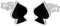 Sterlingsilber & Black Emaille Pik Ohrstecker