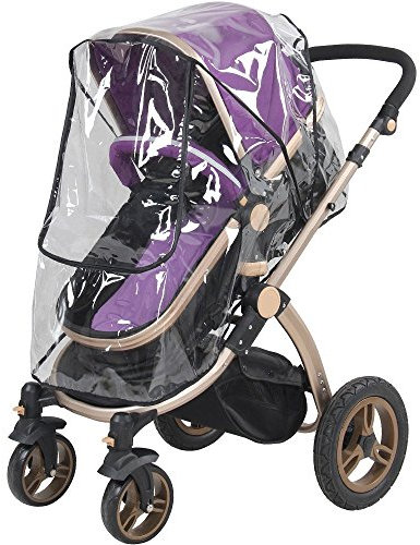 Burbuja De Lluvia Protector, Jring Cubierta De Lluvia Universal Contra Lluvia Y Viento Impermeable Con Cremallera Frontal Para Cochecitos, Silla De Paseo De Bebé,Carrito