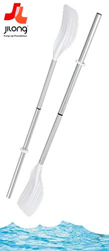 Pullach Hof Paddel Set Aluminium Ruderset Alu Ruder Länge ca. 124 cm zerlegbar auf kompakte 62cm für Schlauchboote Gummiboot Luftmatratzen