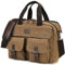 RAVUO Laptop Bag for Men, 15.6 Inch Laptop Bag Water Resistant Messenger Shoulder Bag for Men Large Satchel Bag for Work and Travel Brown
