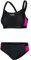 Aqua Speed Damen Sport Bikini Set | Zweiteiler | Beachwear Swimwear | Zweiteiliger Badeanzug für Frauen | Schwimmbikini | Pool | Strand | Beachvolleyball | Schwarz-Rosa, Gr. 40 | Naomi