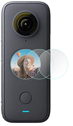 FANZR Screen Protector Compatible for Insta360 ONE X2 Action Camera (3 Pack), 0.3mm 9H Hardness Anti-Scratch Tempered Glass
