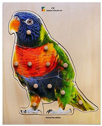 BSM E72510250 Steckspiel – Puzzle der Papagei