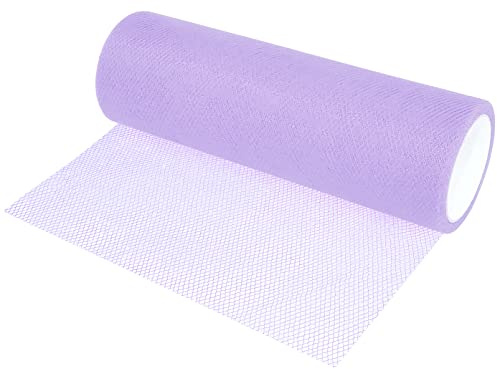 AERZETIX - C55250 - Rolle tüllnetz - tüllband 15 cm x 9 m - farbe : flieder - für konfektion nähen kleidung handwerk decoration - für besondere anlässe hochzeit taufe geburtstag