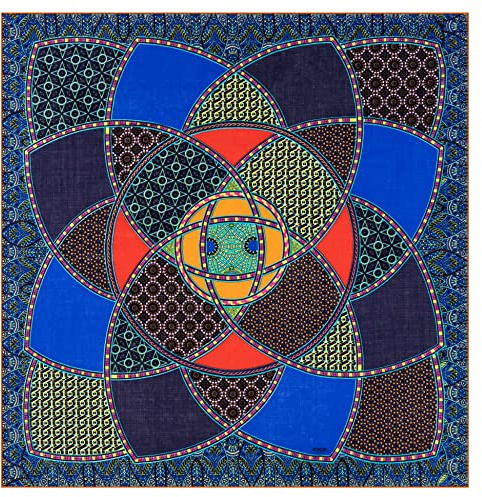 Roeckl Damen caleidoscoop 100x100 Schal, Blau, Einheitsgröße EU