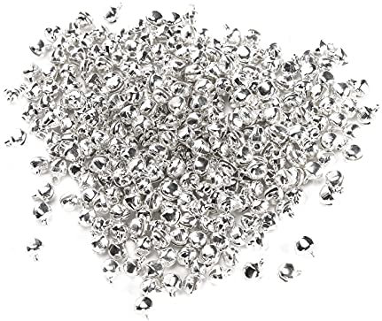 300 Stück Glöckchen Silber Miniglocke, Schellen Aus Metall Glocke, Metallglöckchen Zum Basteln, Kleine Schellen Glocken Für Weihnachten, Kupfer Glöckchen Bastelglocken, 6mm Glöckchen Zum Basteln