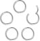 5Pcs 316L Surgical Steel Hinged Nose Rings Hoop Septum Ring Body Piercing Lip Rings Helix Cartilage Rook Tragus Earrings 20G 18G 16G 6/7/8/9/10mm - Silver/Gold/Rose Gold/Black