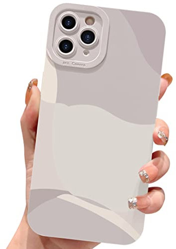 ECZOIL Compatible with iPhone 11 Pro Max Case 6.5 Inch,cute painted art lens protective slim soft phone case for iPhone 11 Pro Max for women girl-White