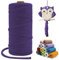 LEREATI Macrame Cord 3mm x 100m, Single Strand Thick Macrame Rope Yarn Natural Cotton Cord, Craft Macrame String for Plant Hanger, Wall Hanging, Knitting, DIY, Home Decorations (Deep Purple)