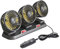 Riloer Ventilateur d'air de refroidissement de voiture portable Circulateur d'air de refroidissement électrique à trois têtes pour camion, van, SUV, RV, bateau, Ventilateur automatique rotatif à 360°