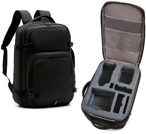 BeisDirect Tarvel Rucksack für DJI AIR3 Große Kapazität Umhängetasche Rucksack 15 Zoll Laptop Organizer Tasche für DJI RC2/RC-N2 Fernsteuerung, 44 * 31 * 12.5cm