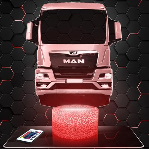Nachttischlampe LKW M deko Fernfahrer Containerfahrzeug. Geschenkidee Mann objekt LKW MNachtlicht Erwachsene deko Zimmer. TOP