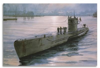 FYRN Poster mit Militär-Schlachtschiff, 2. Weltkrieg, deutsches U-Boot U552, Wandkunstdruck, Retro, ästhetische Raumdekoration, Bürodekoration, 60 x 90 cm, ungerahmter Stil