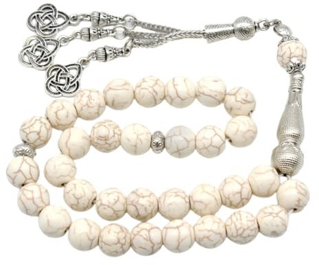 JAWSEU Muslimische Perlen Gebetskette Armband, Gebet Armband Frauen Männer Muslim Schmuck Gebet Perlen Armband Buddhist Armband Eid Mubarak Prayer Beads Religiöser Rosenkranz Anbetung Armbänder