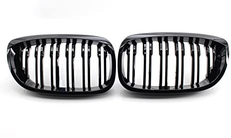 Auto Nierengrill Frontstoßstange 2 Slat Line Gloss Black Racing Grill Für E46 Coupe 325Ci 330Ci LCI 2-Türer 2003-2006 Frontgrill