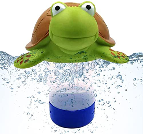Schildkröte Chlordosierschwimmer | Krokodil Pool Dosierschwimmer Für 1- Und 3-Zoll-Tabletten | Dosierung Pool Chemischen Spender | Chlor Dosierer Chemikalien Spender Für Alle Tabs Und Chlortabletten