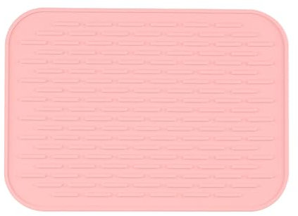 Adunsiaoto Tapis Antidérapant Universel pour Tableau De Bord, Tapis Antidérapant Silicone Téléphone Portable Voiture, pour Téléphone Portable Appareils électroniques Lunettes Car Dashboard(Rose)