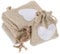 Bewudy 10 Stück Kleine Säckchen Zum Befüllen, 10x8cm Jutesäckchen Stoffbeutel mit Kordelzug Geschenksäckchen mit Herz Klein Leinenbeutel Stoffsäckchen für Geburtstag Hochzeit Kinderparty (Leinenfarbe)