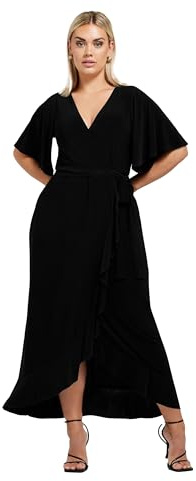 Yours London Curve Ruffle Hem Maxi Dress - Women's - Plus Size Curve