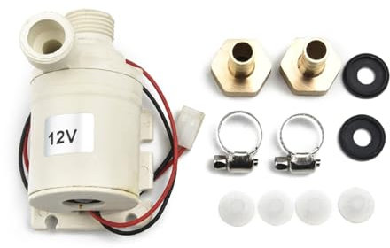 LARUISEE Solar-Warmwasserbereiter Gleichstrom, 12 V, bürstenloser Motorwasser, geräuscharm