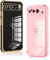 Vauki 2 Pezzi Cover per Google Pixel 9 Pro 5G 6.3, Custodia con Motivo Cuore, Antiurto Silicone TPU Morbida Love Case con Protezione Della Fotocamera Ragazzi e Ragazze per Google 9 Pro,Nero+Rosa
