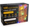 CHRISTOW Christmas Fairy Lights Battery Operated, Multi-Coloured LED String Lighting with Timer, Indoor & Outdoor, 8 Light Modes Flashing & Static, Green Cable (100 LED / 10m Lit Length)
