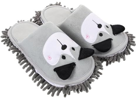 COSMEVIVI 1 Paio Pantofole pigri pantofola di panno spolverino pantofole per spolverare ciniglia scarpe per la pulizia dei pavimenti per la pulizia da cotone