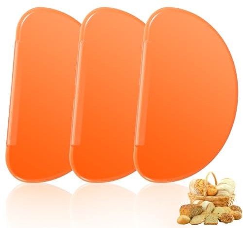 3 Pcs Dough Scraper Bowl Scrapers for Bread Dough Bench Scraper Flexible Bowl Scraper Plastic Dough Cutter Multipurpose Curved Pastry Scraper Flat Edge Mixing Bowl Scraper Cutter for Cake Icing Bread