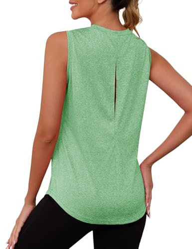 Gyabnw Sport Tanktops für Damen Yoga Fitness Crop Top Open Back Yoga Shirt Oberteile Sporttop