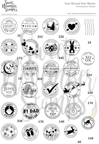 Sweet November Stamps, clear stamp, Year Round Post Marks