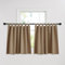 PONY DANCE Gardinen Küche Modern Kinderzimmer Vorhänge mit Schlaufen Verdunklungsvorhänge Kurz Fenstergardinen Schlaufenschal 2er Set H 90 x B 140 cm, Cappuccino