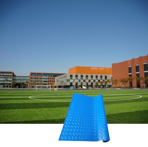 Gummimatte, Garagenboden rutschfest Gummimatten Schutzmatte Gummiläufer Gummimatten Antirutschmatte Gummi Matte für Keller, Werkstatt, Garage,Blau,2mm 1×1m