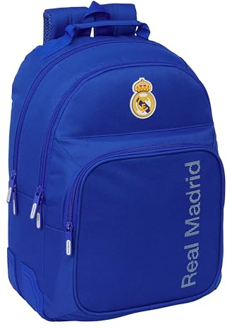 Real Madrid Schulrucksack für Kinder, ideal für Kinder verschiedener Altersgruppen, bequem und vielseitig, Qualität und Widerstandsfähigkeit, 32 x 15 x 42 cm