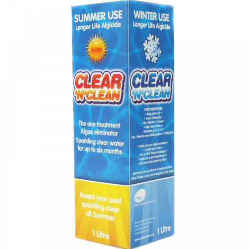 2x 1Litre Kleen Pool Algicide Swimming Pools Algae Controller Lasts 6 Months