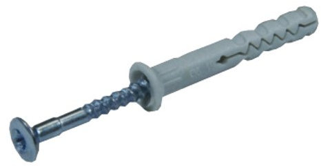 bauFIT – 100 Schlagdübel 8x80mm - Nageldübel mit verzinktem Senkkopf - Einschlagdübel bieten optimalen Halt bei Beton, Mauerziegeln und Naturstein - mit Polypropylendübel