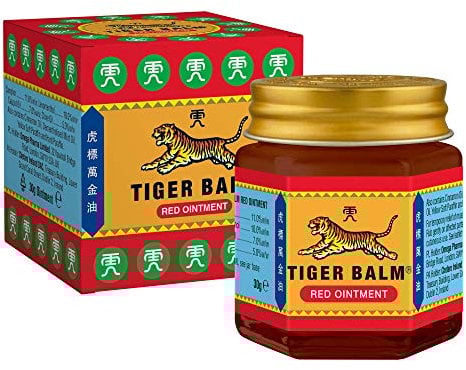 Tiger Balm Red Ointment, Temporary Relief from Minor Muscular Aches and Pains, 30 g (Pack of 1)